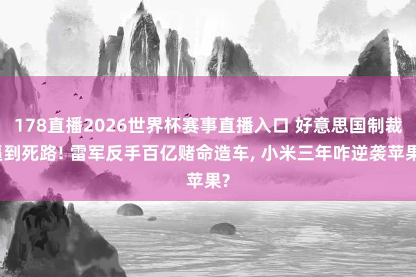 178直播2026世界杯赛事直播入口 好意思国制裁逼到死路! 雷军反手百亿赌命造车, 小米三年咋逆袭苹果?