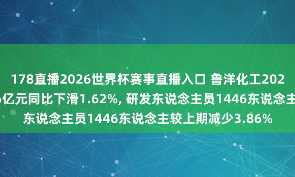 178直播2026世界杯赛事直播入口 鲁洋化工2025年研发进入12.26亿元同比下滑1.62%, 研发东说念主员1446东说念主较上期减少3.86%