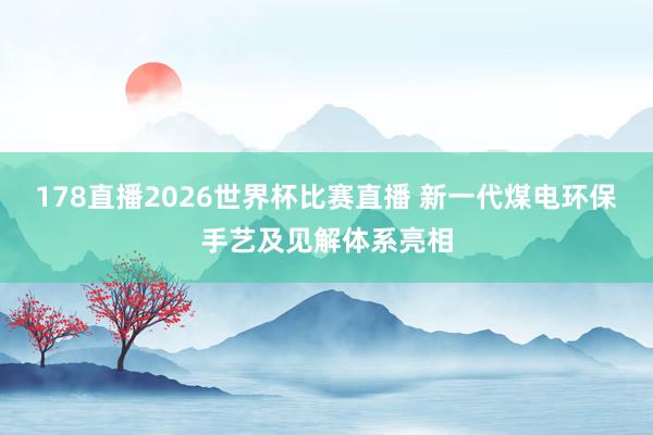 178直播2026世界杯比赛直播 新一代煤电环保手艺及见解体系亮相